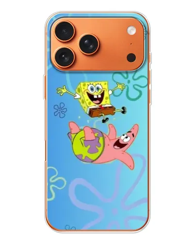 Чехол для iPhone 17 Pro Max с картинкой «Спанч Боб и Патрик»