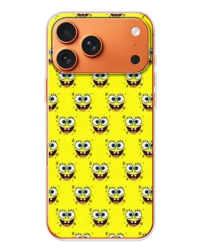 Чехол для iPhone 17 Pro Max с картинкой «Паттерн Губка Боб»
