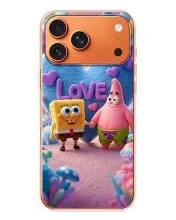 Чехол для iPhone 17 Pro Max с картинкой «Губка Боб Патрик»