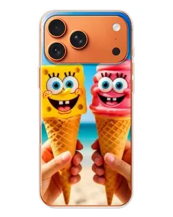Чехол для iPhone 17 Pro Max с картинкой «Спанч Боб мороженое»