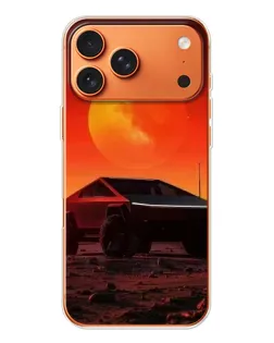 Чехол для iPhone 17 Pro Max с картинкой «Cybertruck на Марсе»