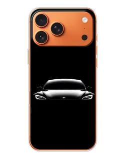 Чехол для iPhone 17 Pro Max с картинкой «Фары Tesla Night»