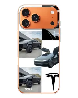 Чехол для iPhone 17 Pro Max с картинкой «Коллаж Cybertruck Tesla»