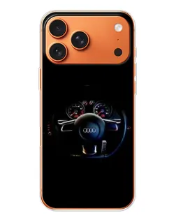 Чехол для iPhone 17 Pro Max с картинкой «Салон Audi — руль»