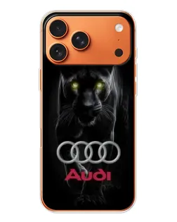 Чехол для iPhone 17 Pro Max с картинкой «Пантера и Audi»