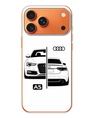 Чехол для iPhone 17 Pro Max с картинкой «Audi — контрастный дизайн»