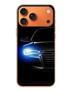 Чехол для iPhone 17 Pro Max с картинкой «Неоновый взгляд Audi»