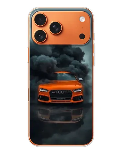 Чехол для iPhone 17 Pro Max с картинкой «Audi в облаках дыма»