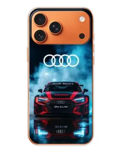 Чехол для iPhone 17 Pro Max с картинкой «Audi Sport — неон»