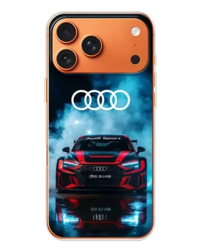 Чехол для iPhone 17 Pro Max с картинкой «Audi Sport — неон»