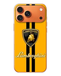 Чехол для iPhone 17 Pro Max с картинкой «Lamborghini Stripe желтый»