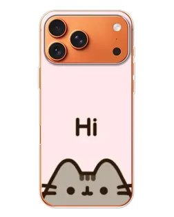 Чехол для iPhone 17 Pro Max с картинкой «Пушин говорит Hi» Чехол для iPhone 17 Pro Max с картинкой «Пушин говорит Hi»