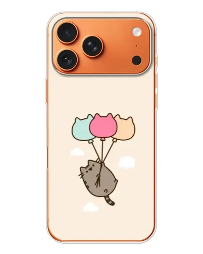 Чехол для iPhone 17 Pro Max с картинкой «Пушин на шариках»