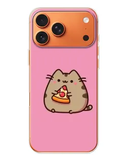 Чехол для iPhone 17 Pro Max с картинкой «Пушин с пиццей»