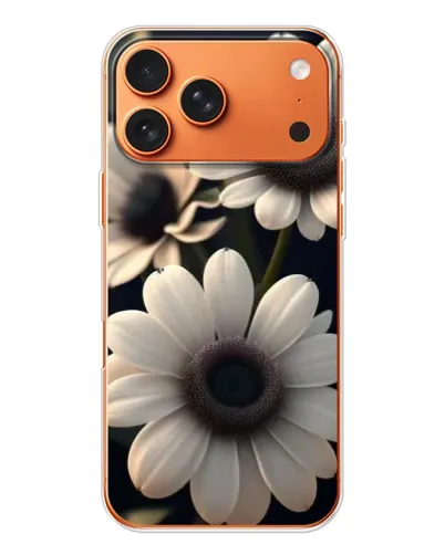 Чехол для iPhone 17 Pro Max с картинкой «Белые маргаритки макро»
