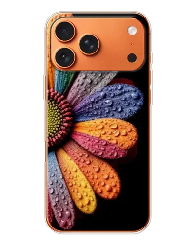 Чехол для iPhone 17 Pro Max с картинкой «Радужный цветок»