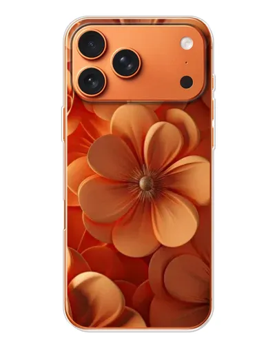 Чехол для iPhone 17 Pro Max с картинкой «Оранжевый макро цветок»