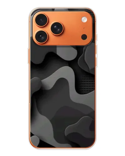 Чехол для iPhone 17 Pro Max с картинкой «Темный абстрактный камуфляж»