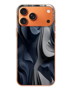 Чехол для iPhone 17 Pro Max с картинкой «Объемные синие складки» Чехол для iPhone 17 Pro Max с картинкой «Объемные синие складки»