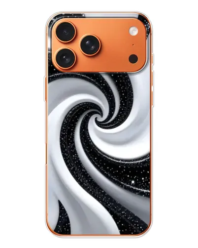 Чехол для iPhone 17 Pro Max с картинкой «Черно-белая спираль»