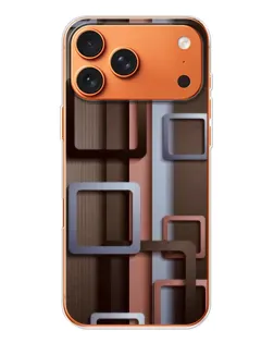 Чехол для iPhone 17 Pro Max с картинкой «Коричневые объемные квадраты» Чехол для iPhone 17 Pro Max с картинкой «Коричневые объемные квадраты»