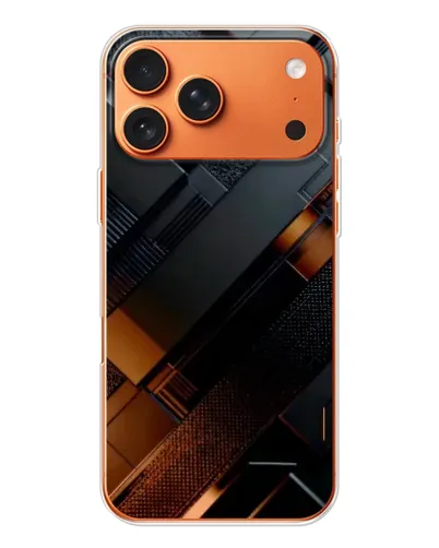 Чехол для iPhone 17 Pro Max с картинкой «Черные геометрические блоки»