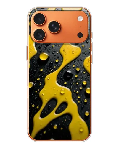 Чехол для iPhone 17 Pro Max с картинкой «Жидкое желтое золото»