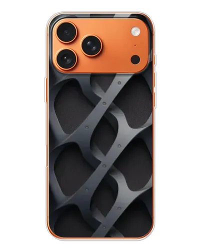 Чехол для iPhone 17 Pro Max с картинкой «Объемное серое плетение»
