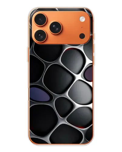 Чехол для iPhone 17 Pro Max с картинкой «Объемная темная решетка»