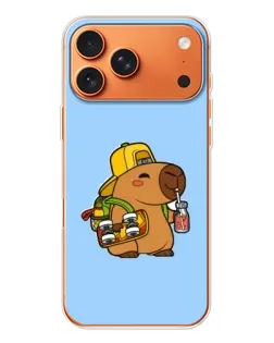 Чехол для iPhone 17 Pro Max с картинкой «Капибара на скейте»