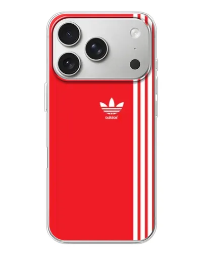 Чехол для iPhone 17 Pro с картинкой «Красный минимализм Adidas»