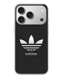 Чехол для iPhone 17 Pro с картинкой «Adidas Карбоновая текстура»