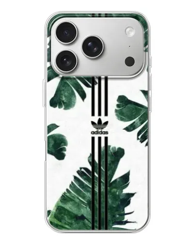 Чехол для iPhone 17 Pro с картинкой «Пальмовые листья адидас»
