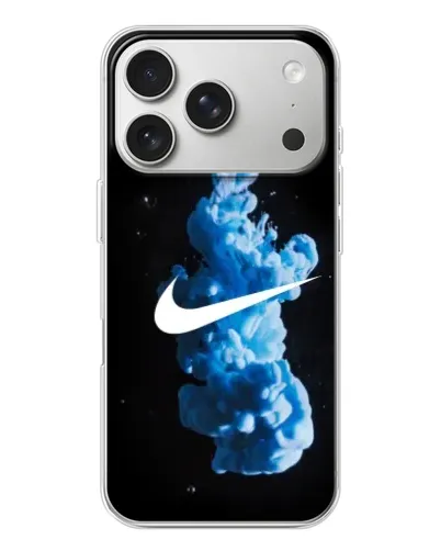 Чехол для iPhone 17 Pro с картинкой «Nike и синий дым» Чехол для iPhone 17 Pro с картинкой «Nike и синий дым»