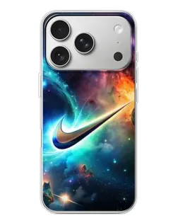 Чехол для iPhone 17 Pro с картинкой «Космический Nike Swoosh» Чехол для iPhone 17 Pro с картинкой «Космический Nike Swoosh»