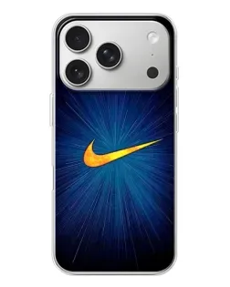 Чехол для iPhone 17 Pro с картинкой «Синий пульс Nike» Чехол для iPhone 17 Pro с картинкой «Синий пульс Nike»
