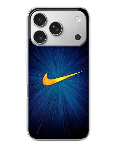Чехол для iPhone 17 Pro с картинкой «Синий пульс Nike» Чехол для iPhone 17 Pro с картинкой «Синий пульс Nike»