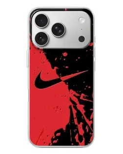 Чехол для iPhone 17 Pro с картинкой «Красные брызги Nike» Чехол для iPhone 17 Pro с картинкой «Красные брызги Nike»