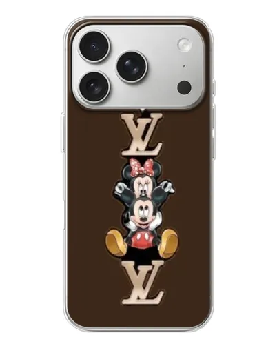 Чехол для iPhone 17 Pro с картинкой «LV и Микки Маус»