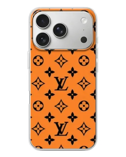 Чехол для iPhone 17 Pro с картинкой «Оранжевый стиль LV»