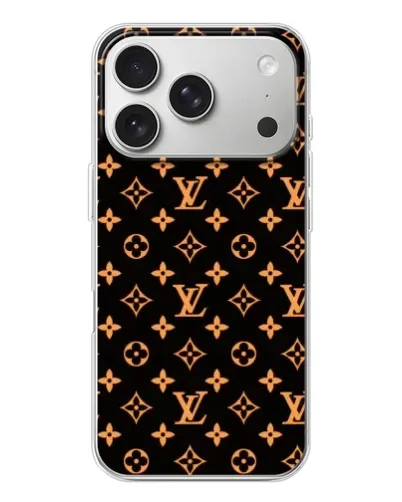 Чехол для iPhone 17 Pro с картинкой «Золотая монограмма LV»