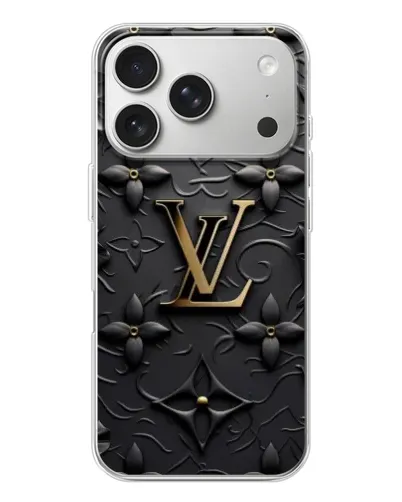 Чехол для iPhone 17 Pro с картинкой «Кожаная текстура LV»