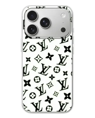 Чехол для iPhone 17 Pro с картинкой «Монохромный хаос LV»