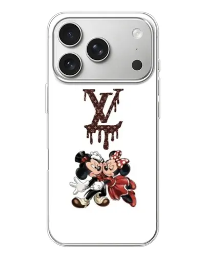 Чехол для iPhone 17 Pro с картинкой «LV и Микки Маус»
