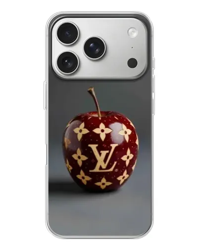 Чехол для iPhone 17 Pro с картинкой «Красное яблоко LV»