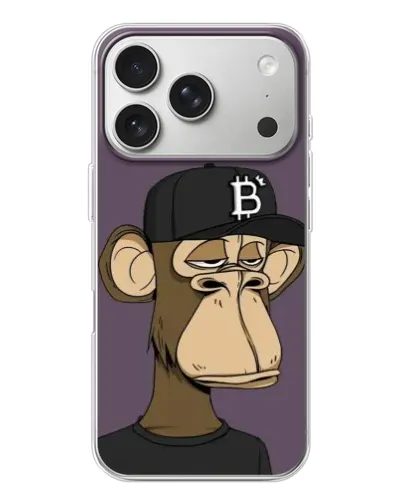 Чехол для iPhone 17 Pro с картинкой «Bored Ape в кепке»
