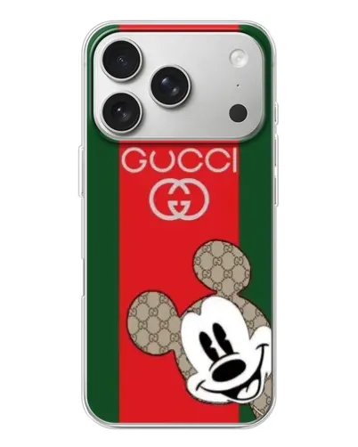 Чохол для iPhone 17 Pro з картинкою «Gucci — смуги та Міккі» Чохол для iPhone 17 Pro з картинкою «Gucci — смуги та Міккі»
