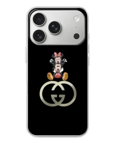 Чохол для iPhone 17 Pro з картинкою «Мінні Маус на лого» Чохол для iPhone 17 Pro з картинкою «Мінні Маус на лого»