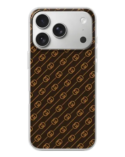 Чохол для iPhone 17 Pro з картинкою «Gucci — золоті діагоналі» Чохол для iPhone 17 Pro з картинкою «Gucci — золоті діагоналі»