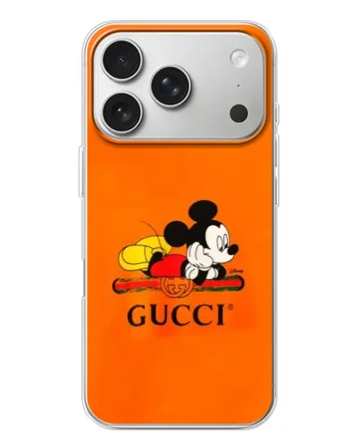 Чохол для iPhone 17 Pro з картинкою «Міккі Маус Gucci — помаранч» Чохол для iPhone 17 Pro з картинкою «Міккі Маус Gucci — помаранч»